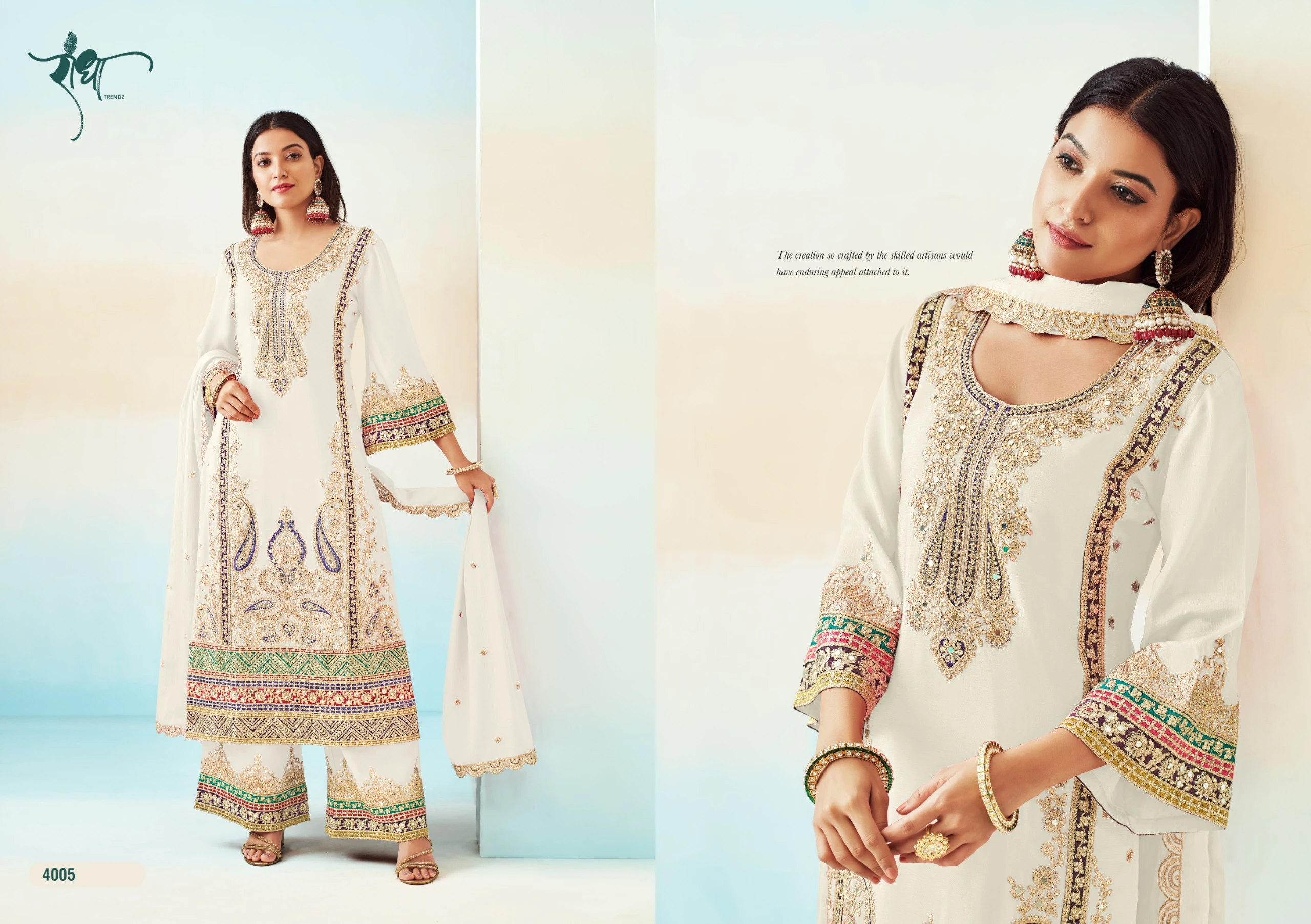 Radha Trendz Rashmi Vol 2 Heavy Chinon Wholesale Readymade Salwar Suit Catalog — Wholesale Readymade Suit, MPA wholesale from Surat - Gallery Image 3
